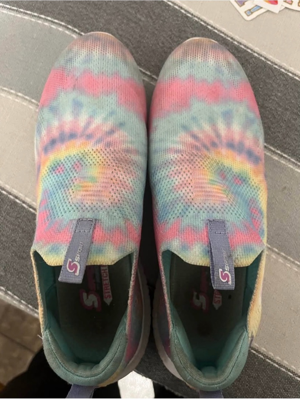 Ladies Skechers Pastel Tie-Dye Slip-On Sneakers